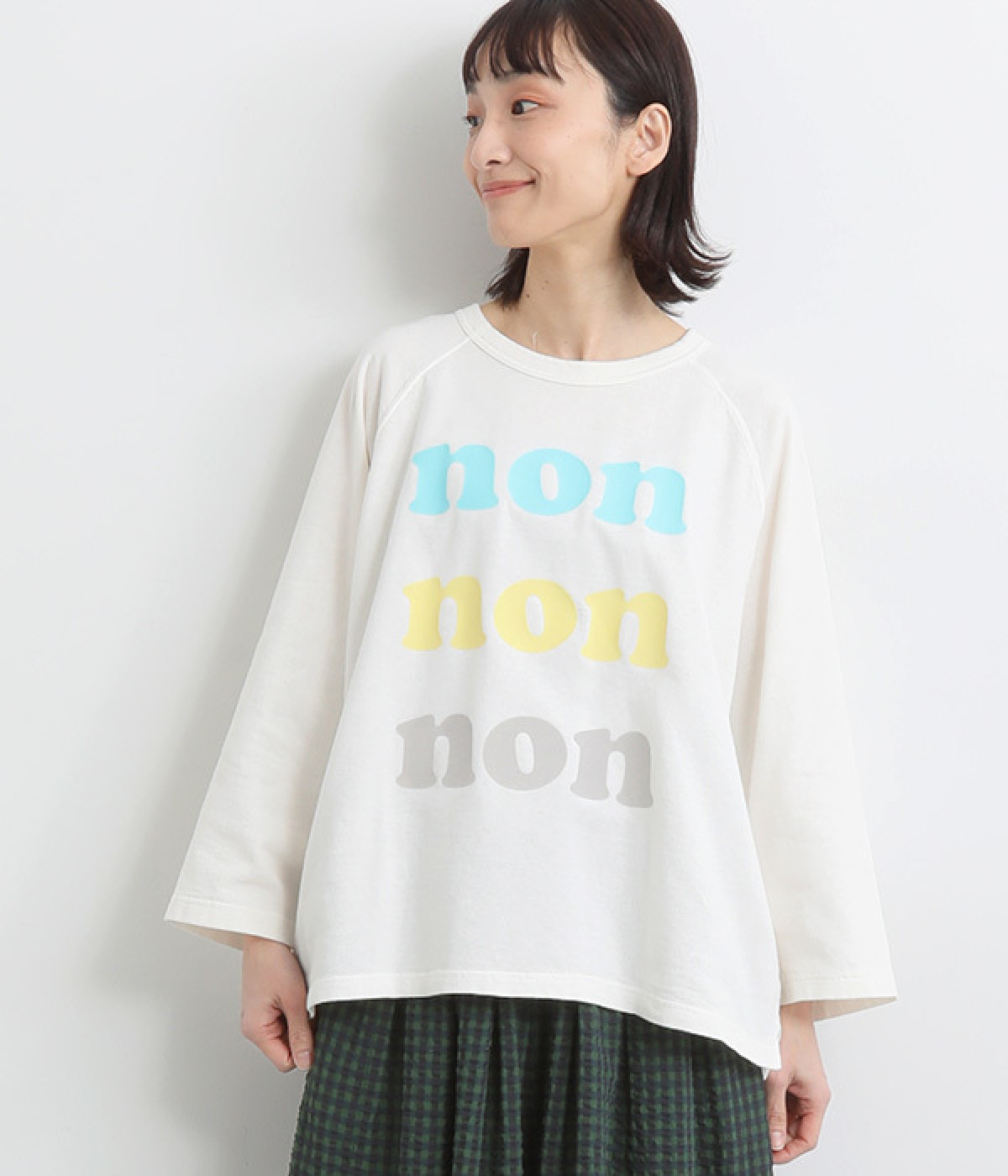 フロッキープリントプルオーバー non(ホワイト-ONESIZE)