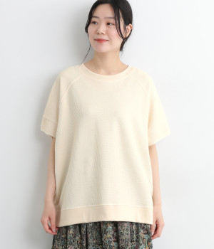 【UNDYED】コットンワッフルプルオーバー(ナチュラル-ONESIZE)