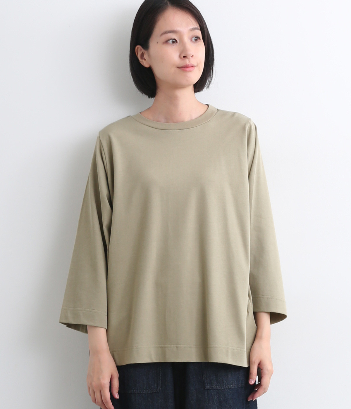 コットンテンセルUVカットプルオーバー(カーキ-ONESIZE)