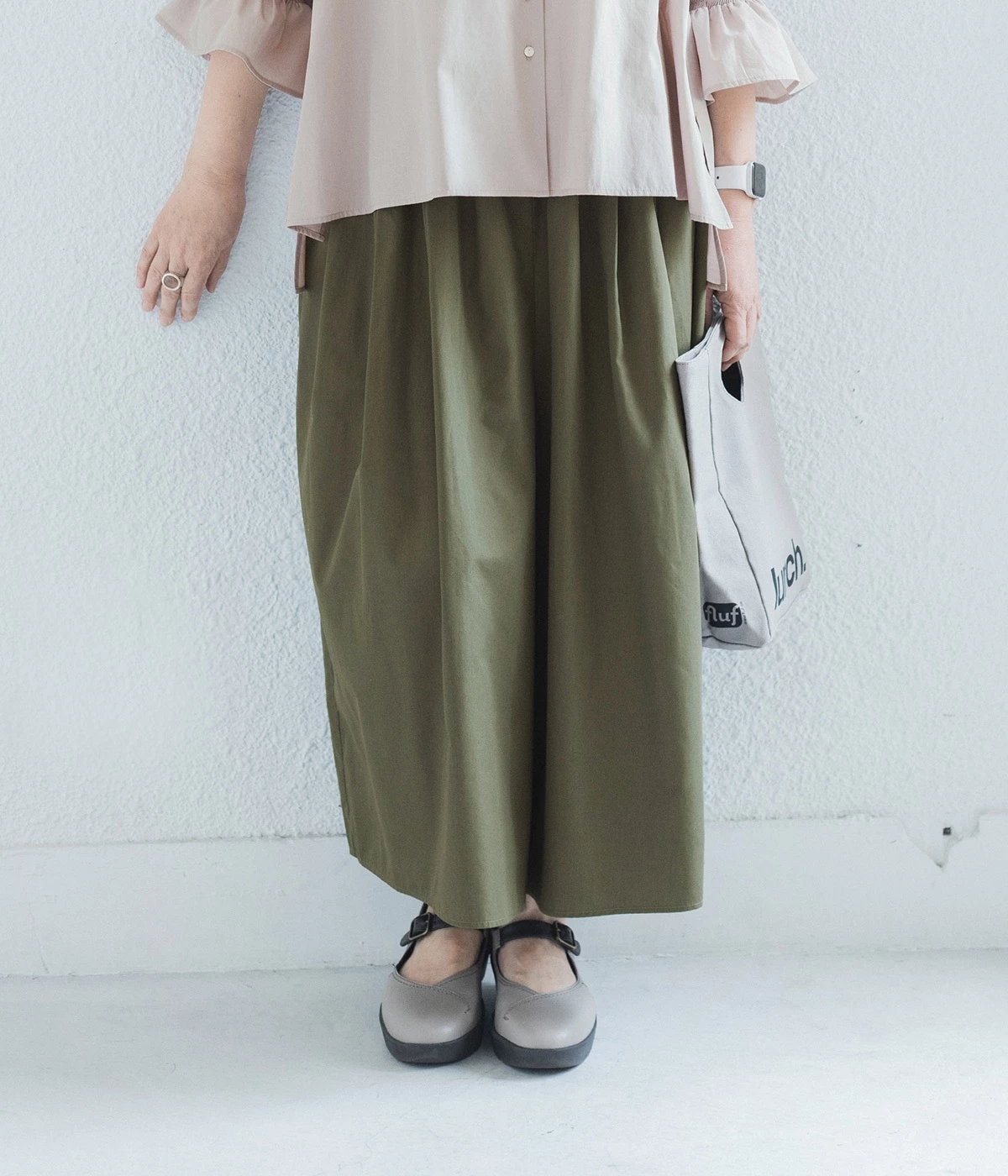 別注｜金子敦子さんコラボ　どこでもパンツ(オリーブ-ONESIZE)