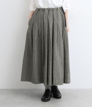 TWEDDYコットンウールライクタックスカート