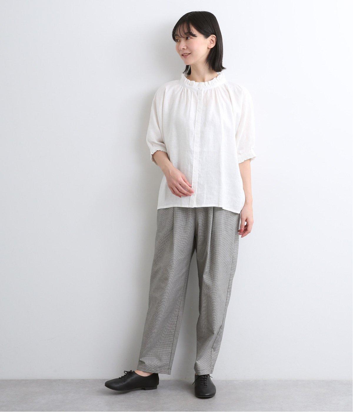 コットンオックス配色ポケットテーパードパンツ(チドリ-ONESIZE)