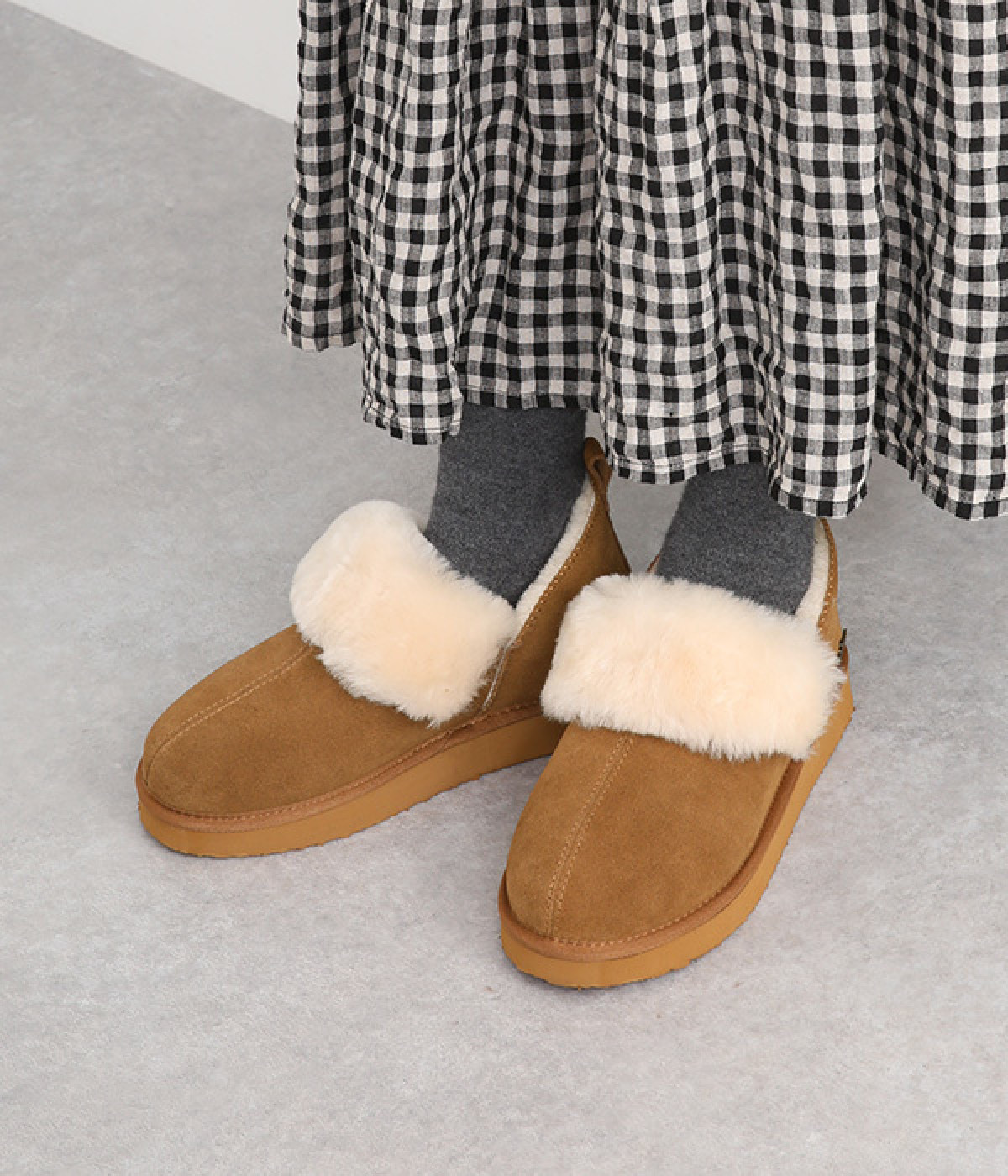 Mel　ファーシューズ(Chestnut-7)