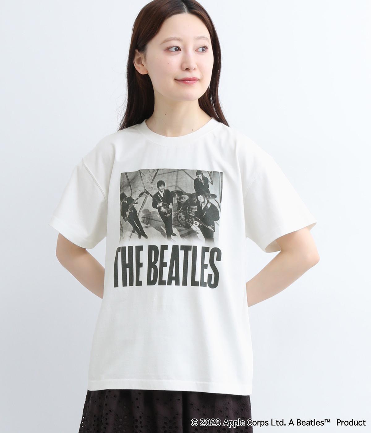 【BEATLES】 プリントTシャツA(ホワイト-M)