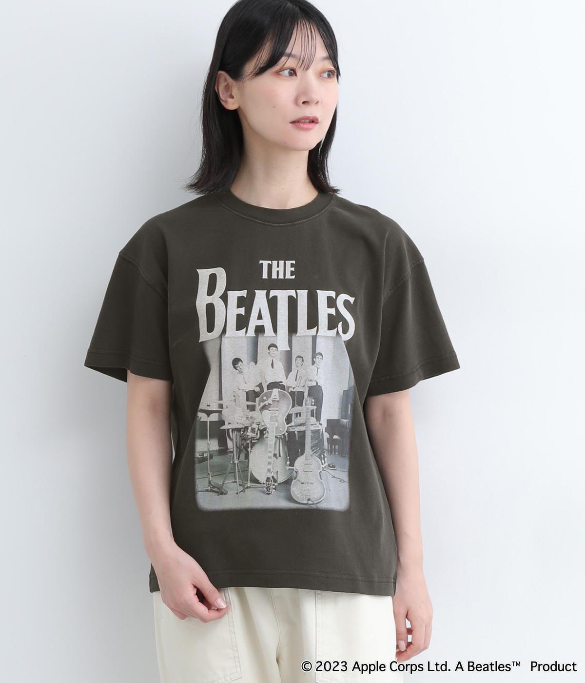 【BEATLES】 プリントTシャツ B(ブラック-M)