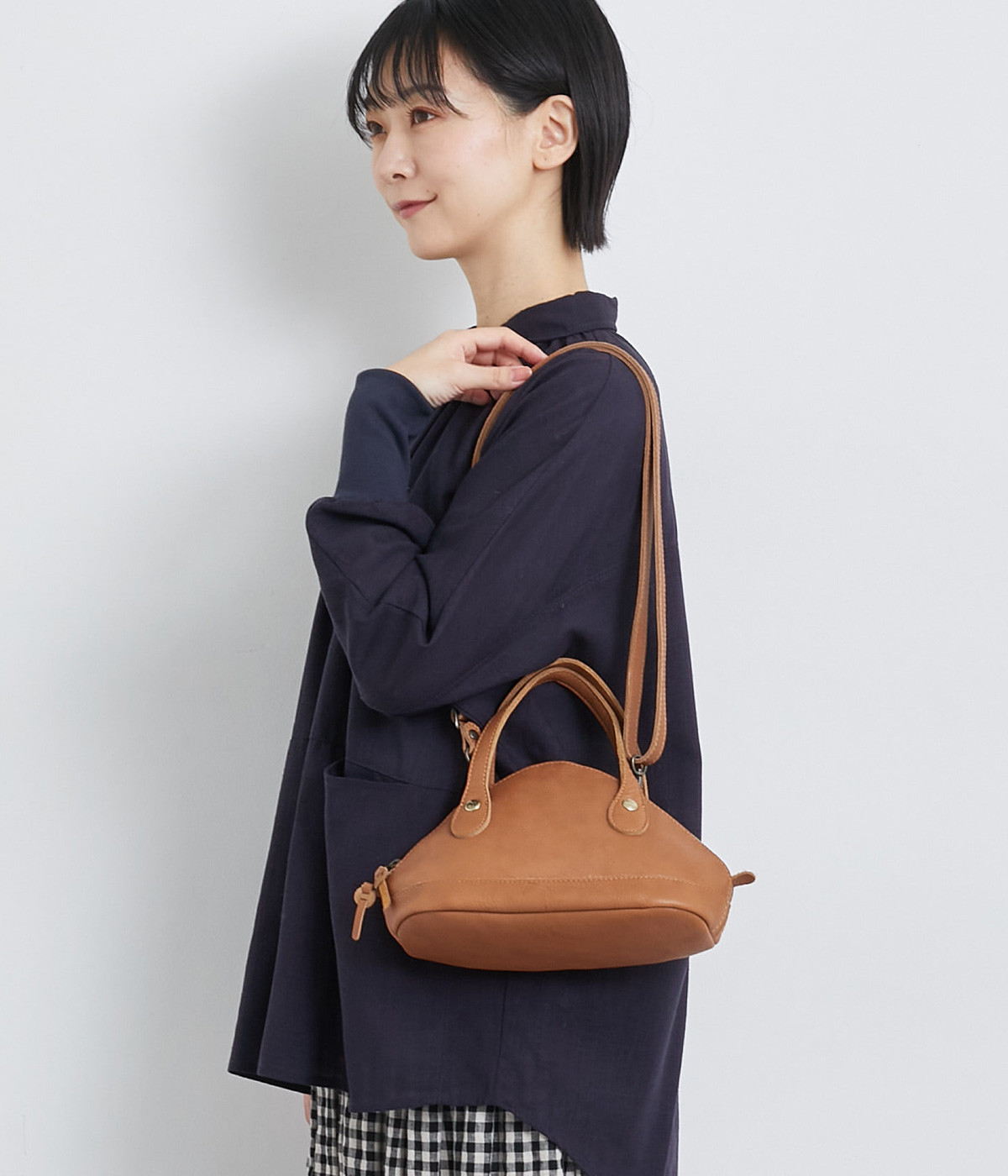 マッシュ　トートショルダーバッグ(キャメル-ONESIZE)
