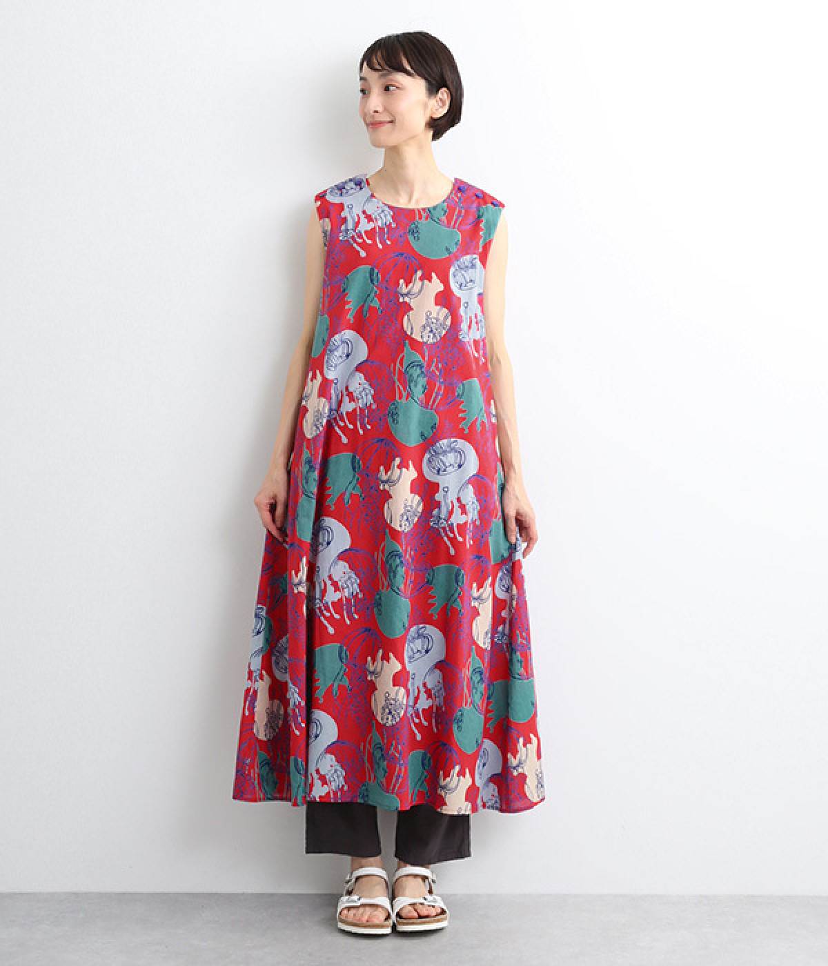 ジェリーフィッシュワンピース(レッド-ONESIZE)