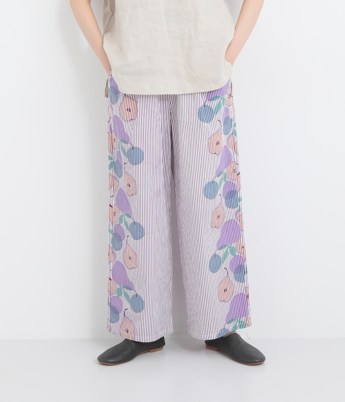 コットンペアーズパンツ(パープル-ONESIZE)