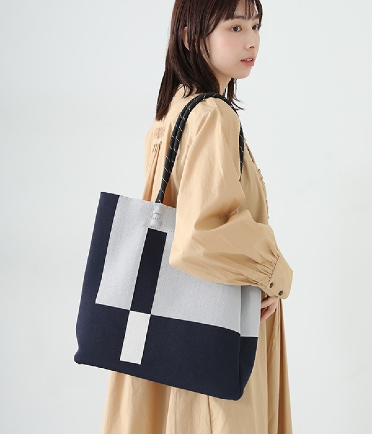 ラインニットバッグNEW(ホワイト-ONESIZE)
