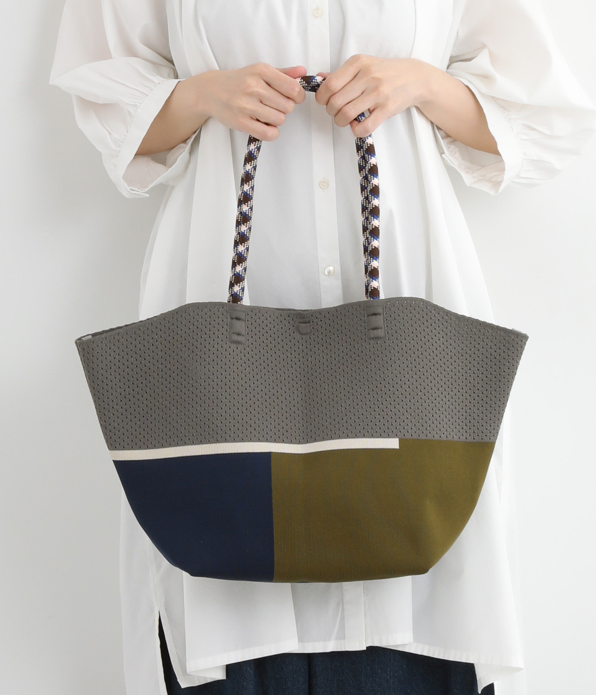 HALF MESH KNIT BAG(チャコール-ONESIZE)