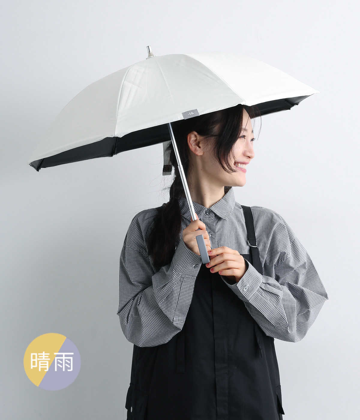晴雨兼用　ワンマイル傘 40cm(コットンホワイト-ONESIZE)