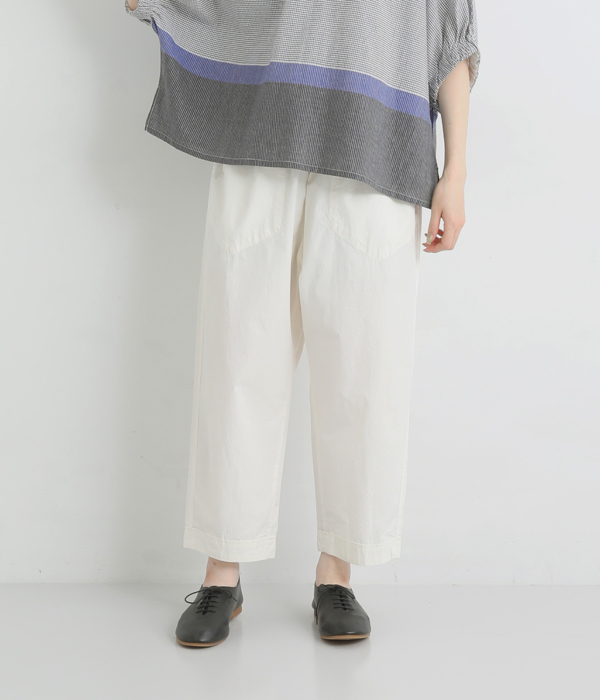 コットンダンプワッシャーテーパードパンツ(エクリュ-ONESIZE)
