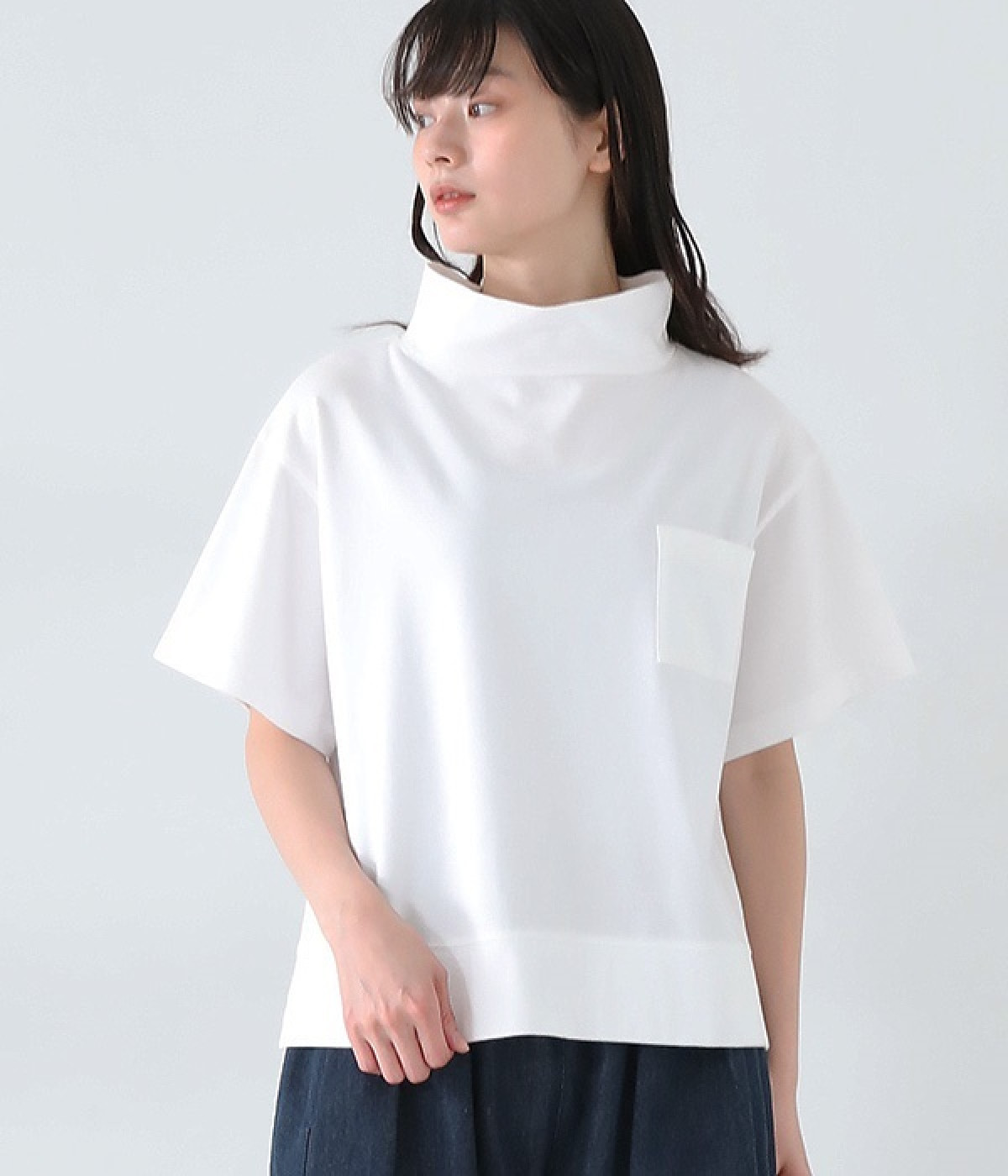 コットンクラシック天竺ボートネックプルオーバー(ホワイト-ONESIZE)