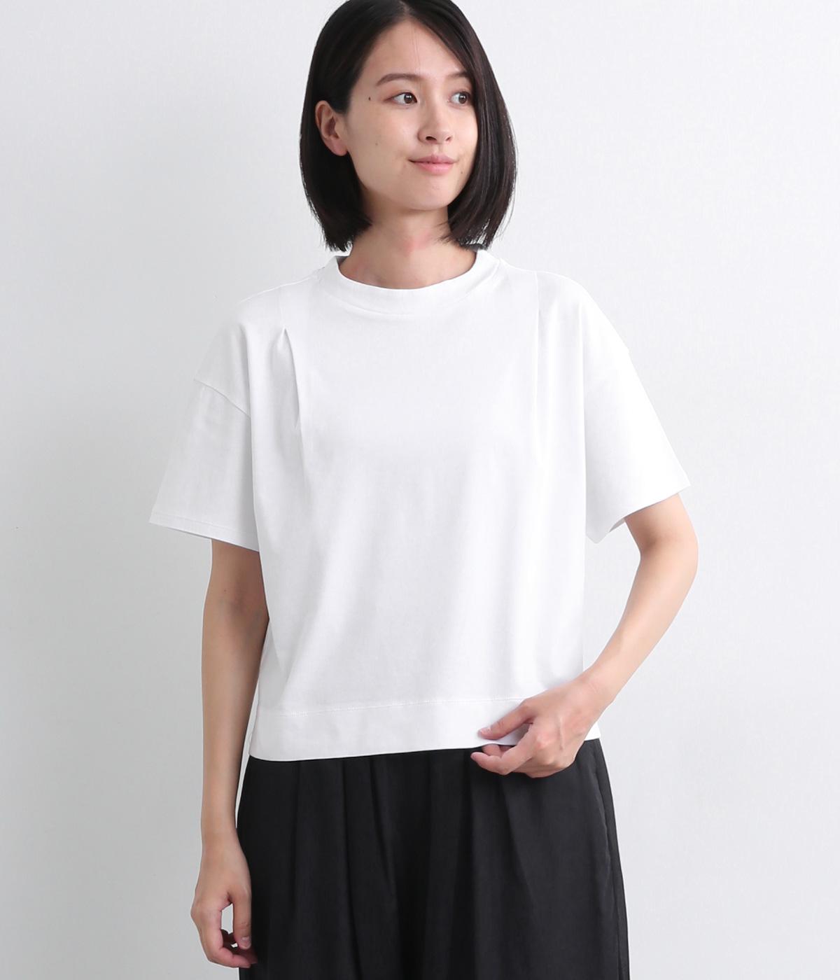コットンスーピマバイオシルスムース接触冷感タックワイドプルオーバー(ホワイト-ONESIZE)