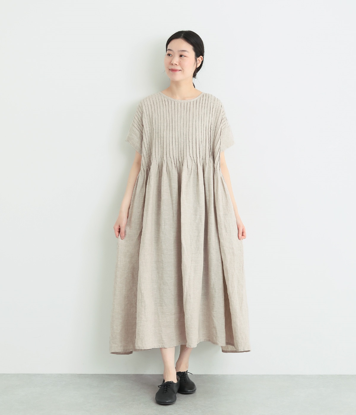 2wayピンタックワンピース(キナリ-ONESIZE)