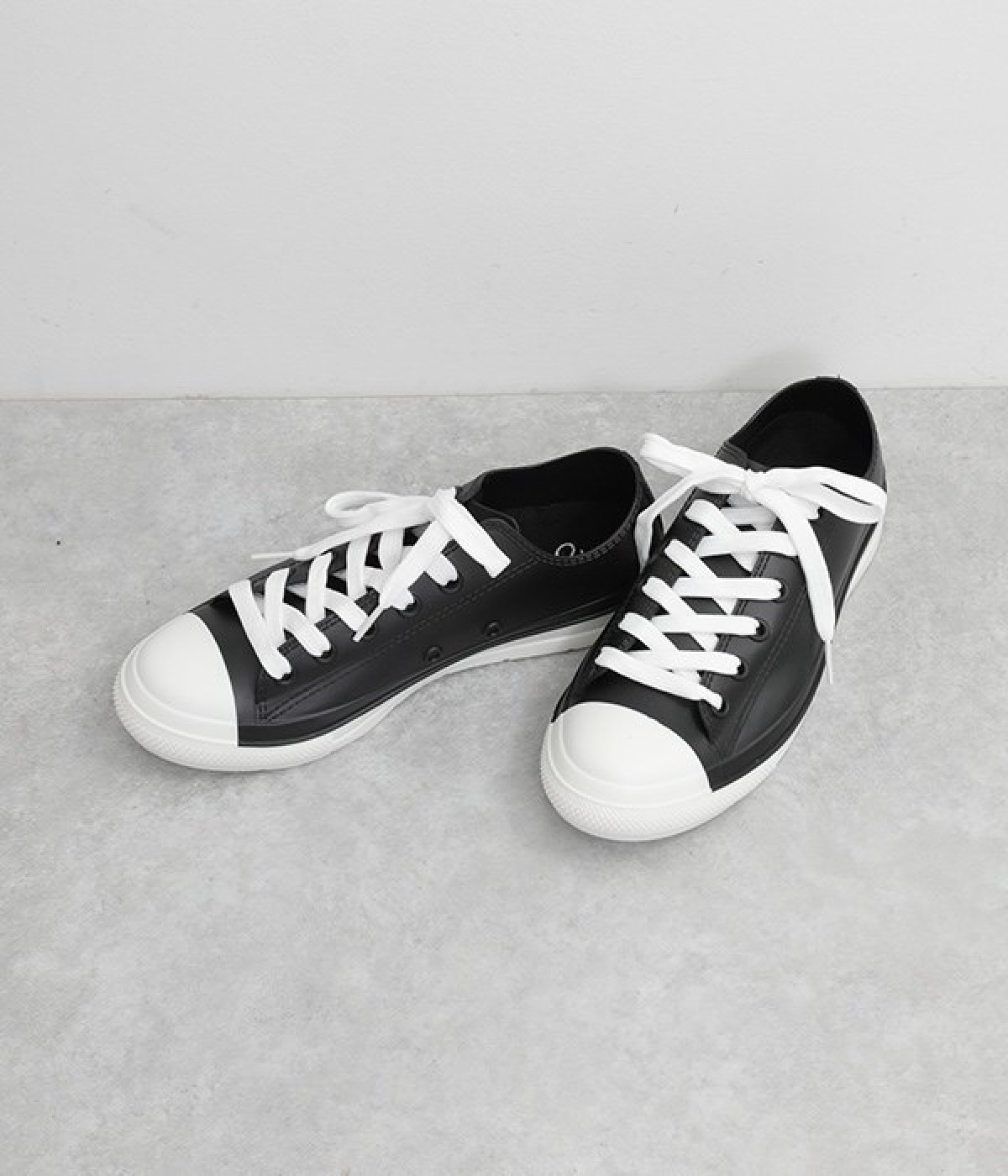 スニーカー　レインシューズ(BLACK/WHITE-L)