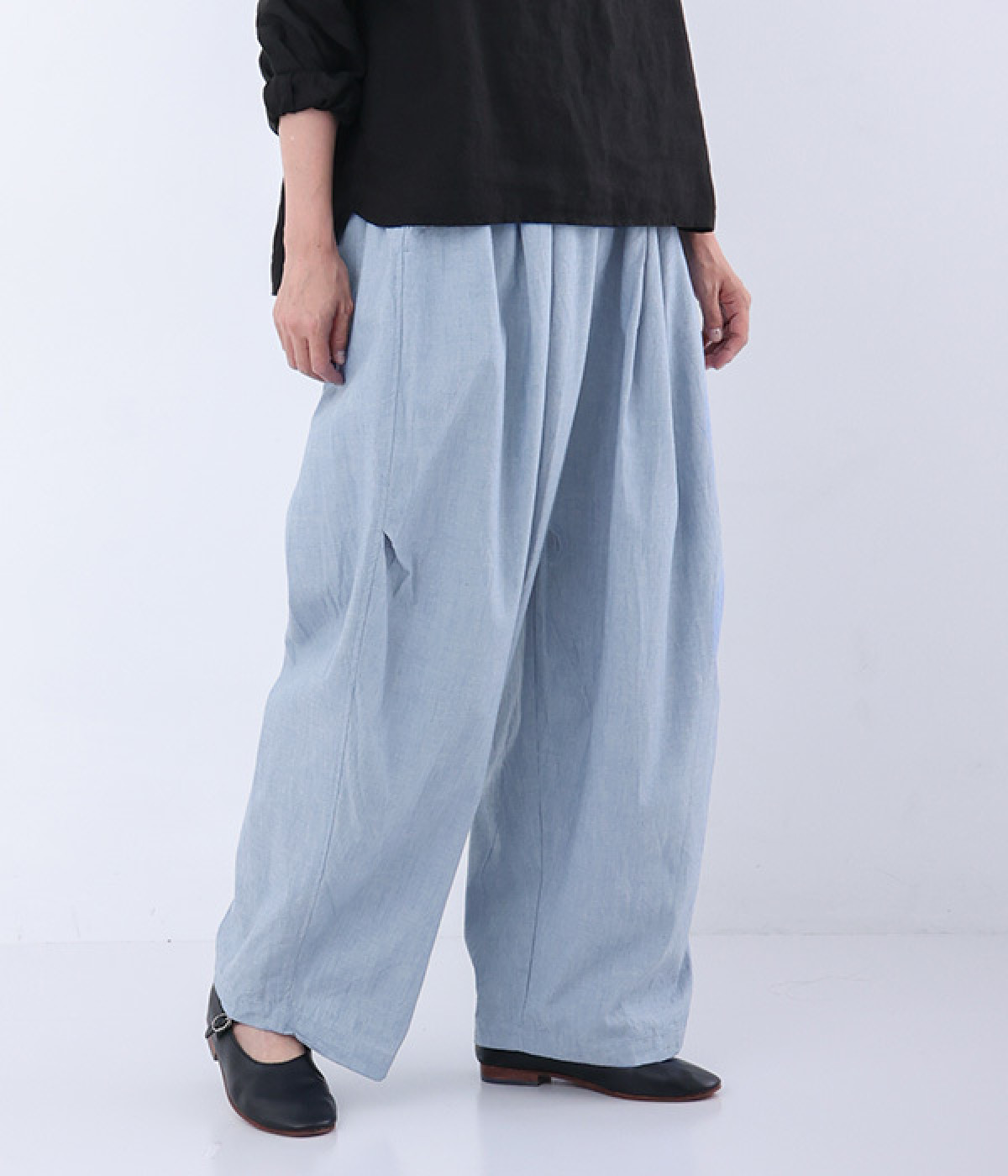 シャンブレーワイドカーゴパンツ(ブリーチ-ONESIZE)