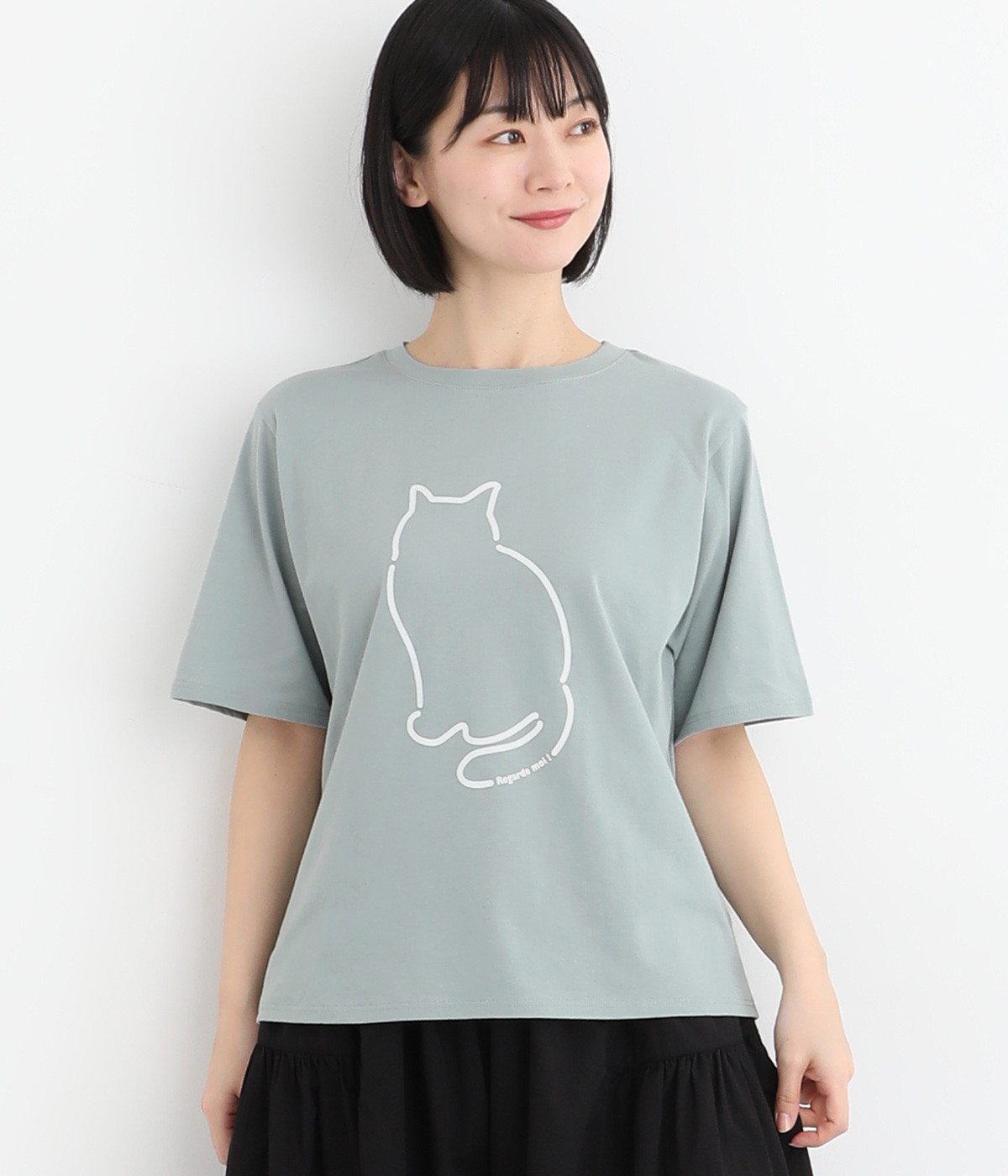 ナチュラル天竺RegardeTシャツ(ミント-ONESIZE)