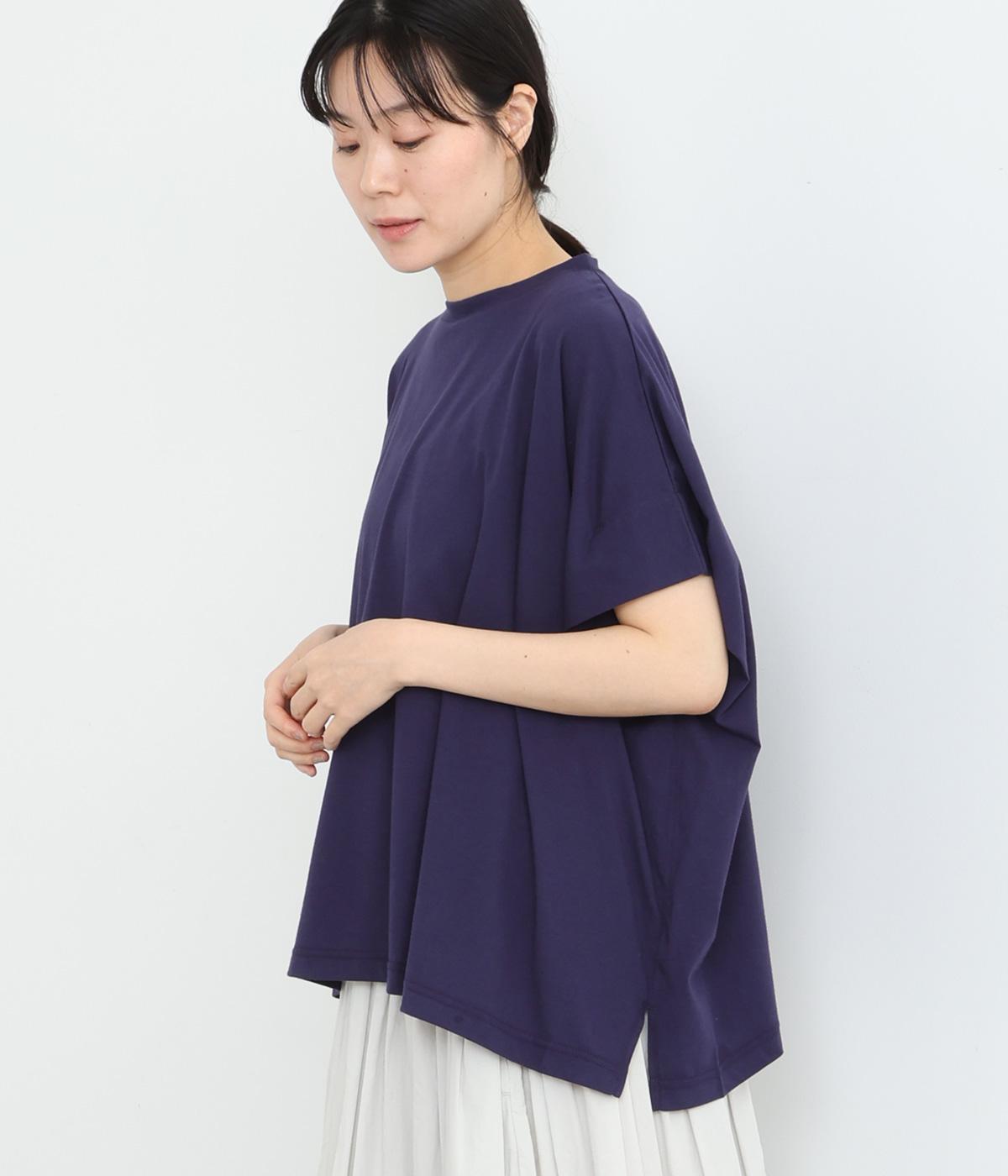 コットンナチュラル天竺ワイドプルオーバー(ダークパープル-ONESIZE)