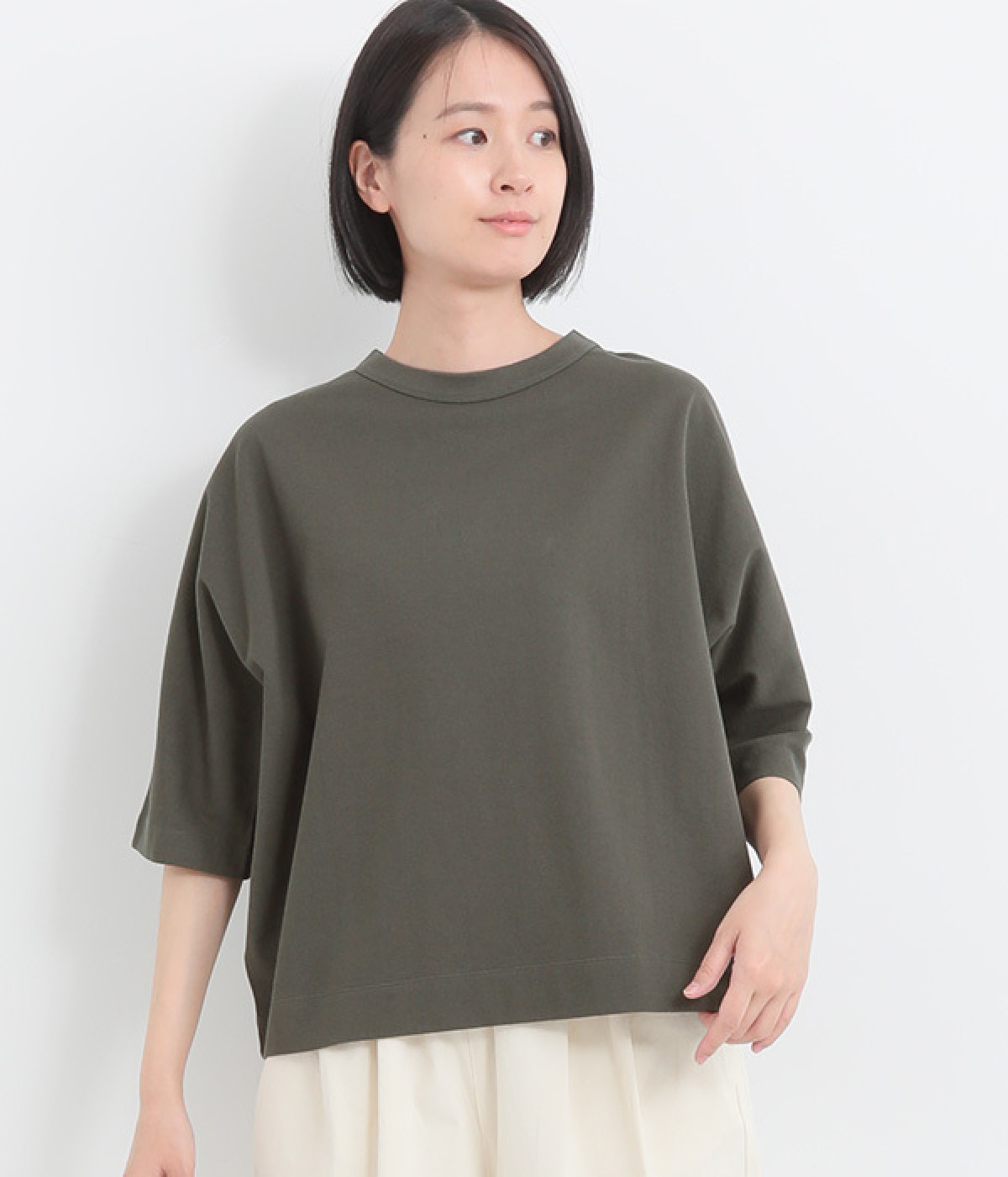 Cloche　USコットン5分袖Tシャツ(ダークグレー-ONESIZE)