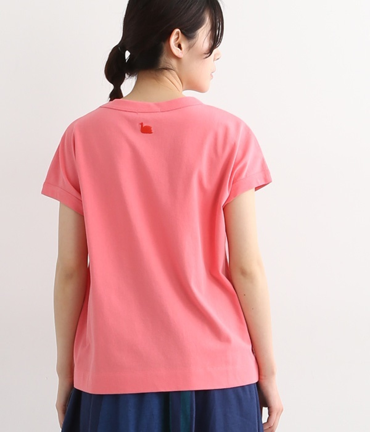 USコットンフレンチスリーブTシャツ(ピンク-ONESIZE)
