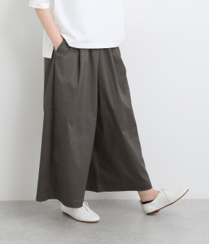 ストレッチツイル ワイドタックパンツ