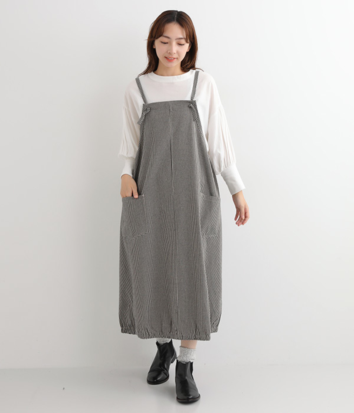 バールーンワンピースエプロン(アイボリー-ONESIZE)