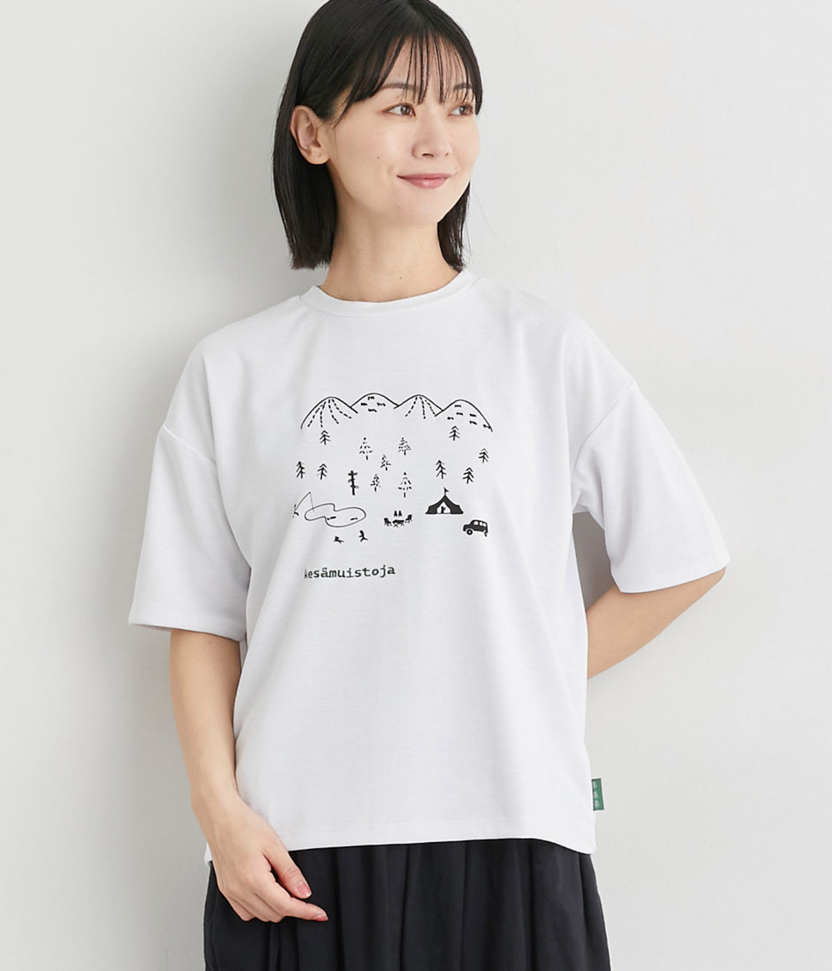 アウトドアの想い出Tシャツ(オフ/グランピング-L)