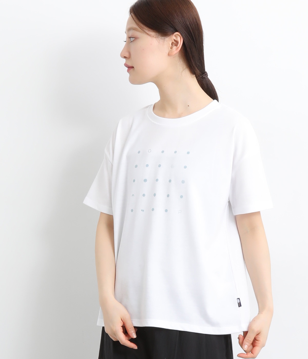 お祭りドットプリントTシャツ(オフB/お祭りいろいろ-L)