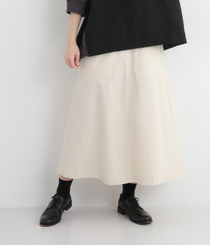 ベルト付Aラインスカート
