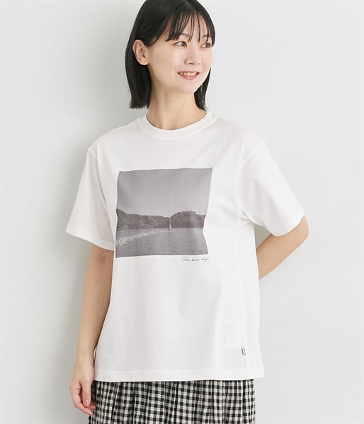 フォトプリントTシャツ(オフホワイト-L)