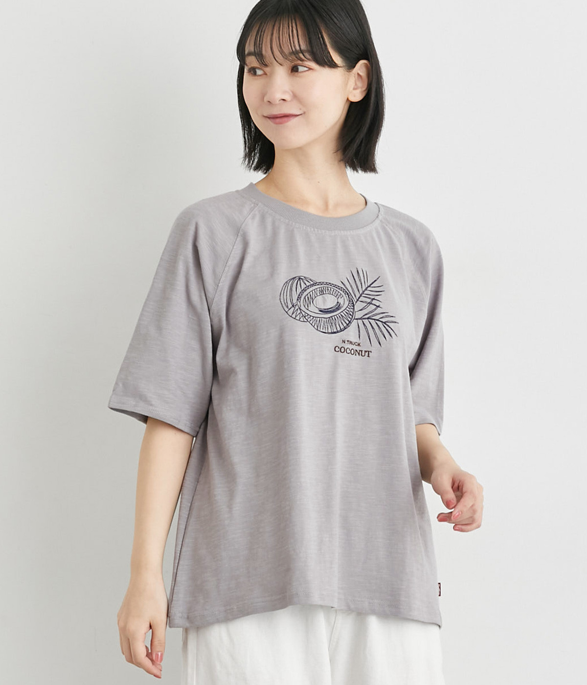 ココナッツTシャツ(グレー-L)