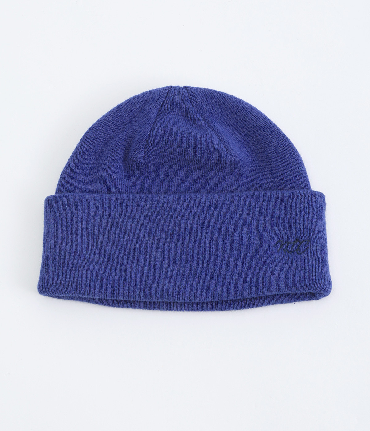 刺繍入りビーニーCAP(ブルー-ONESIZE)