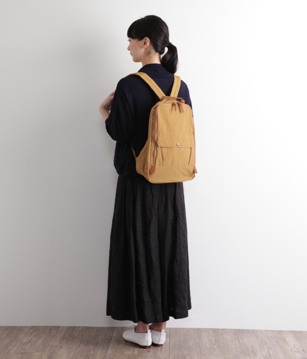 ウォッシュドナイロンリュック(マスタード-ONESIZE)