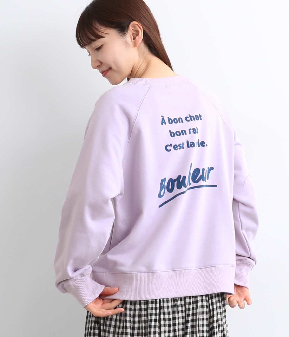 フロッキープリントロゴスウェット(ラベンダー-ONESIZE)