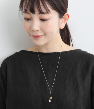 プレスチェーン＆ツチメプレート　ネックレス