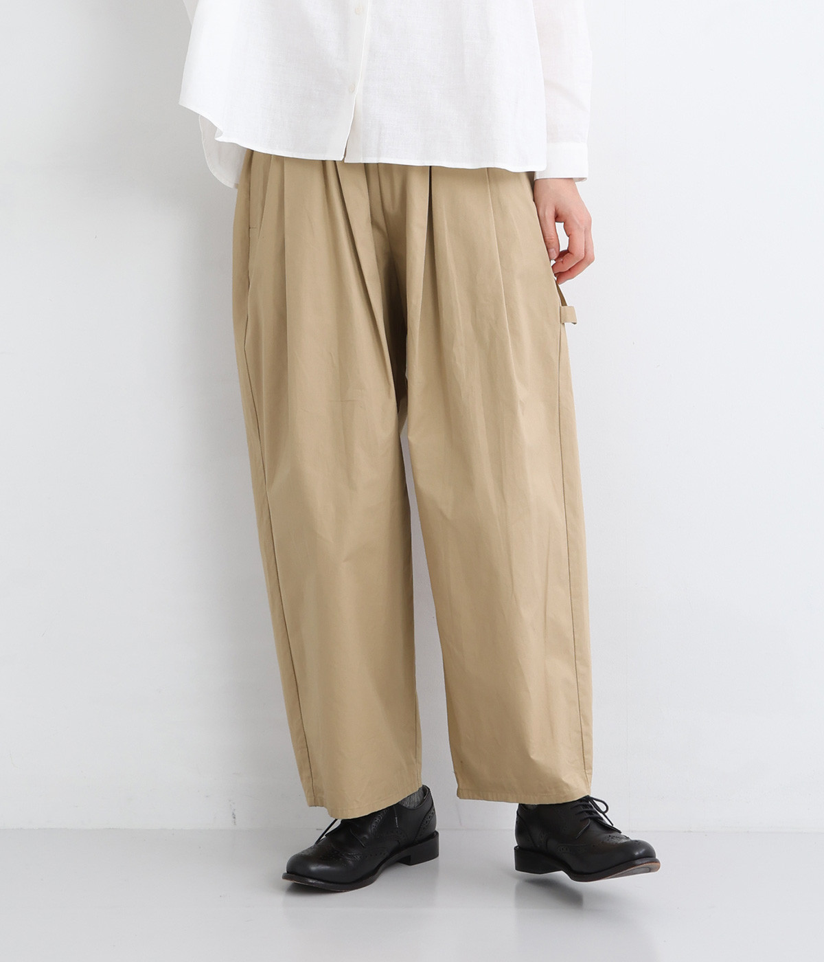 コットンツイル ペインターパンツ(ベージュ-ONESIZE)