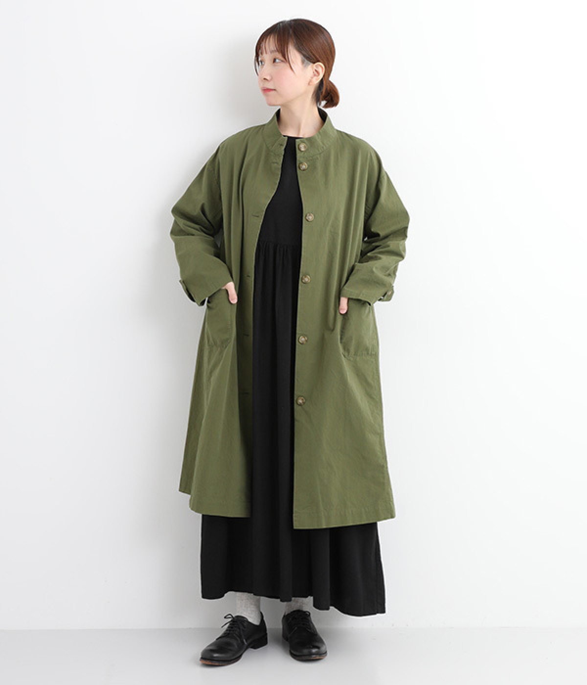 コットンライトツイルスタンダードコート(グリーン-ONESIZE)