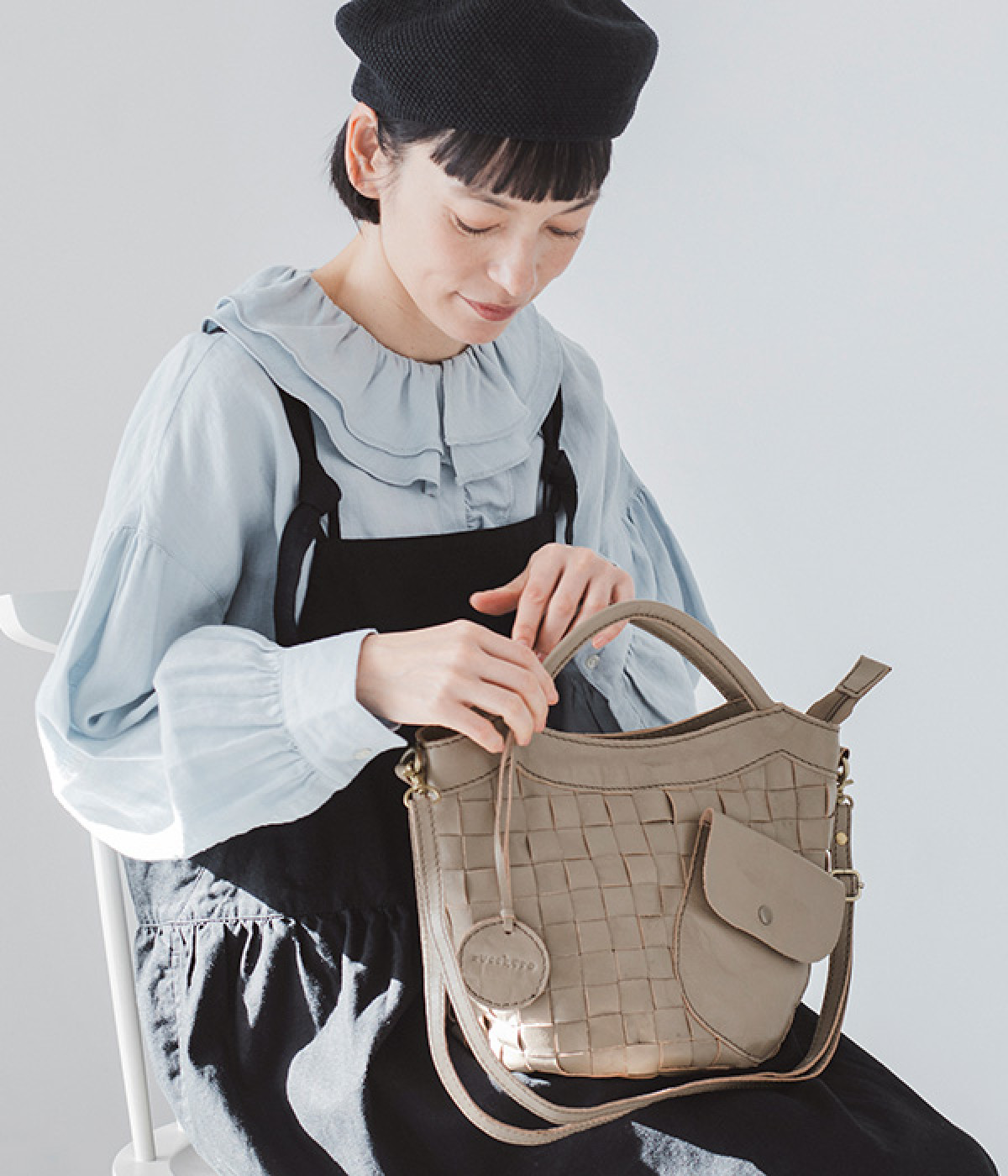 カウレザーメッシュ　2wayトートバッグ(オーク-ONESIZE)