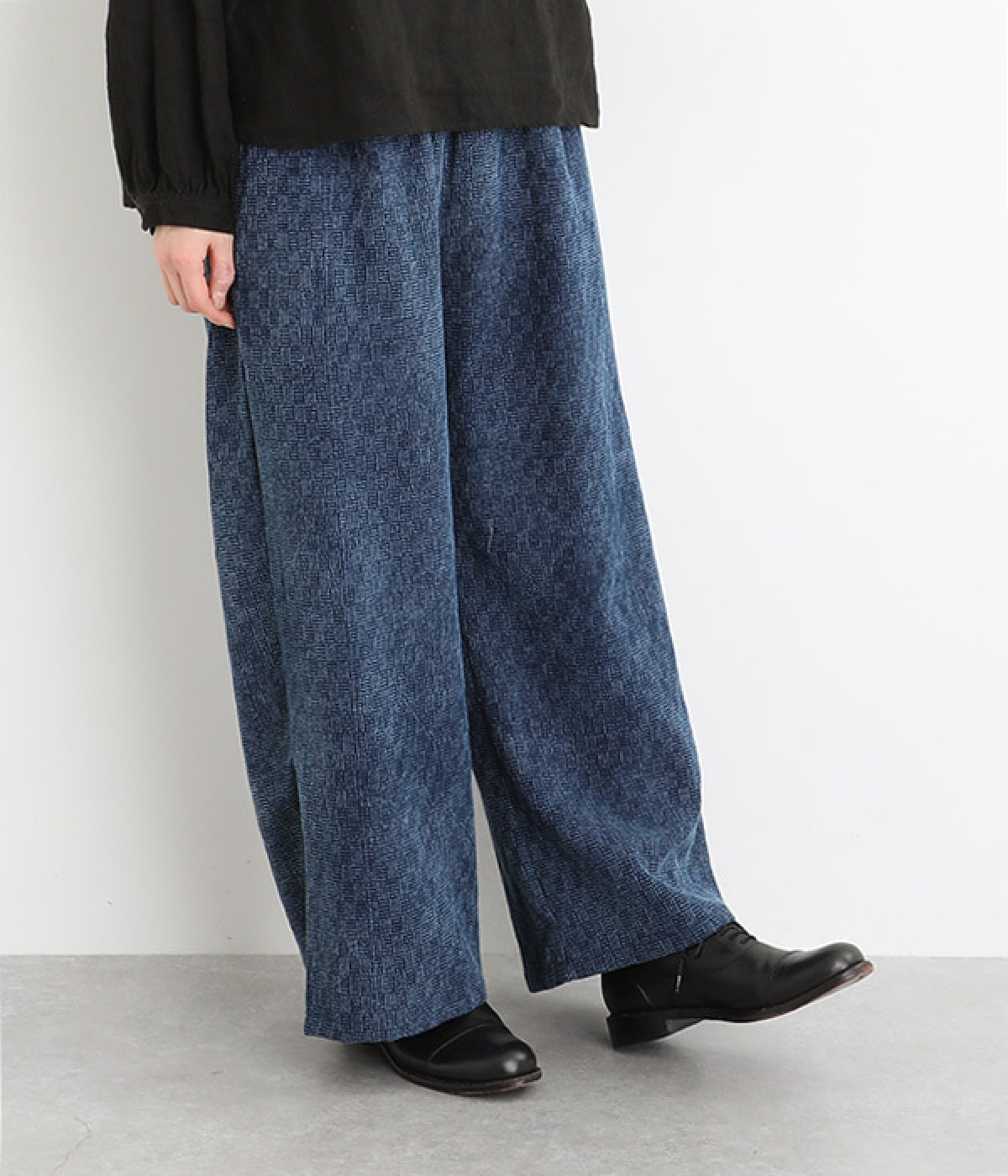 【Shanti Shanti】コットンクレドタオバスケットパンツ(インディゴ-ONESIZE)