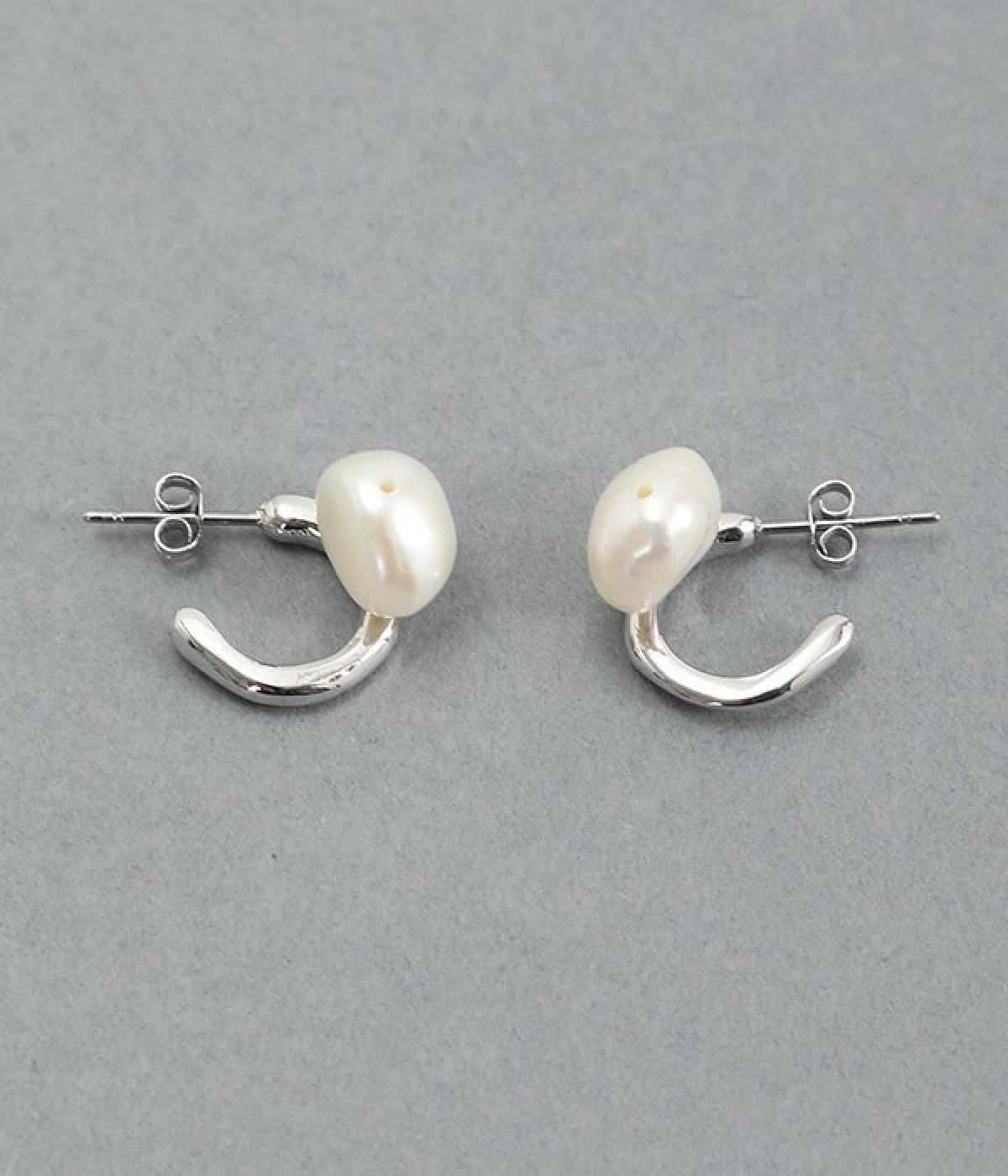 freshwater　pearl　mini　ピアス(シルバー-ONESIZE)