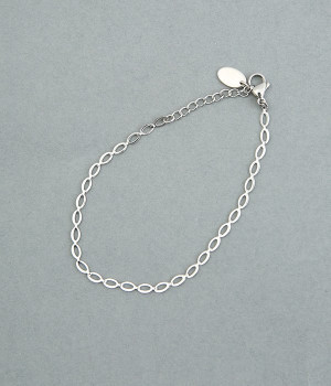 stainless　chain　ブレスレット(シルバー-ONESIZE)
