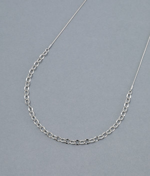 simple chain ロングネックレス(シルバー-ONESIZE)
