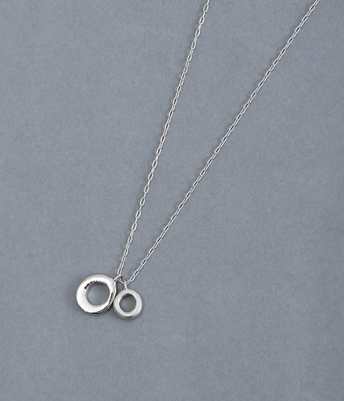 shiny＆matte circle ネックレス(シルバー-ONESIZE)
