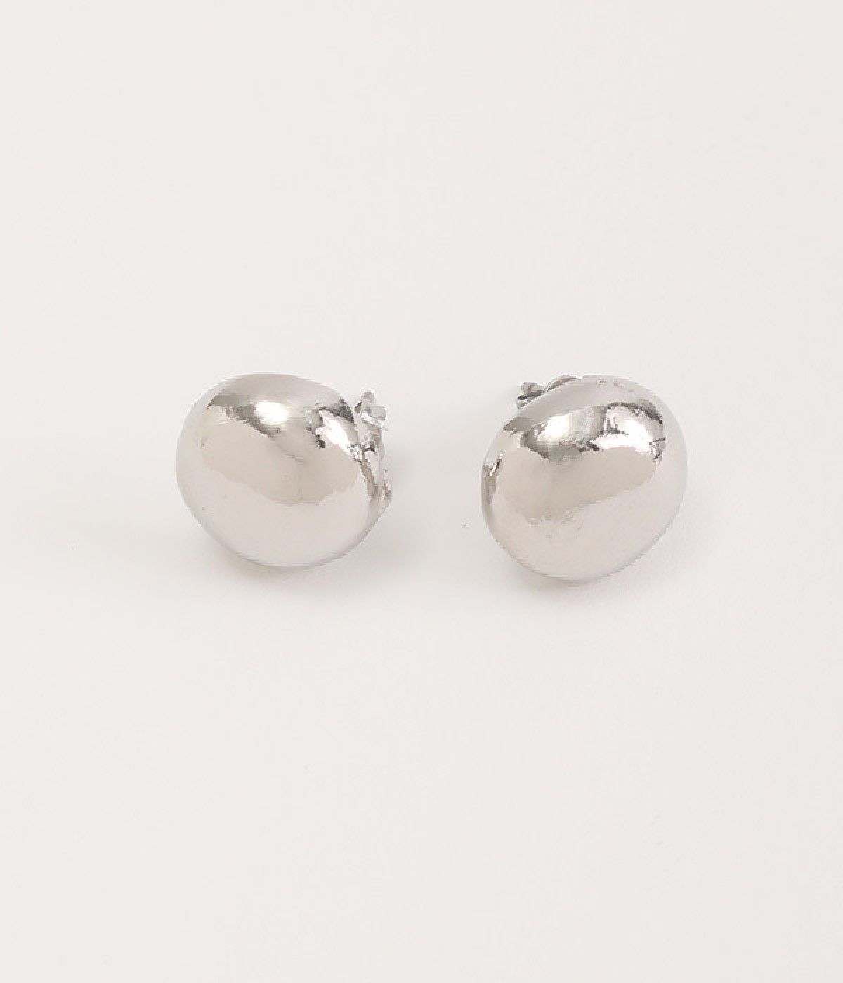 simple metal round ピアス (シルバー-ONESIZE)