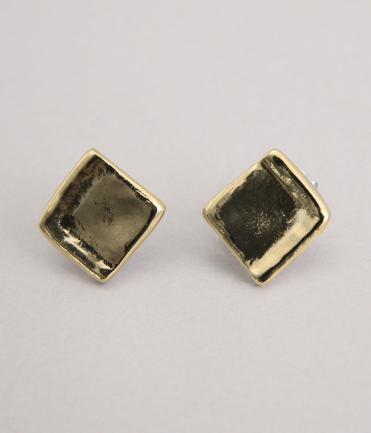 metal square　ピアス(ゴールド-ONESIZE)