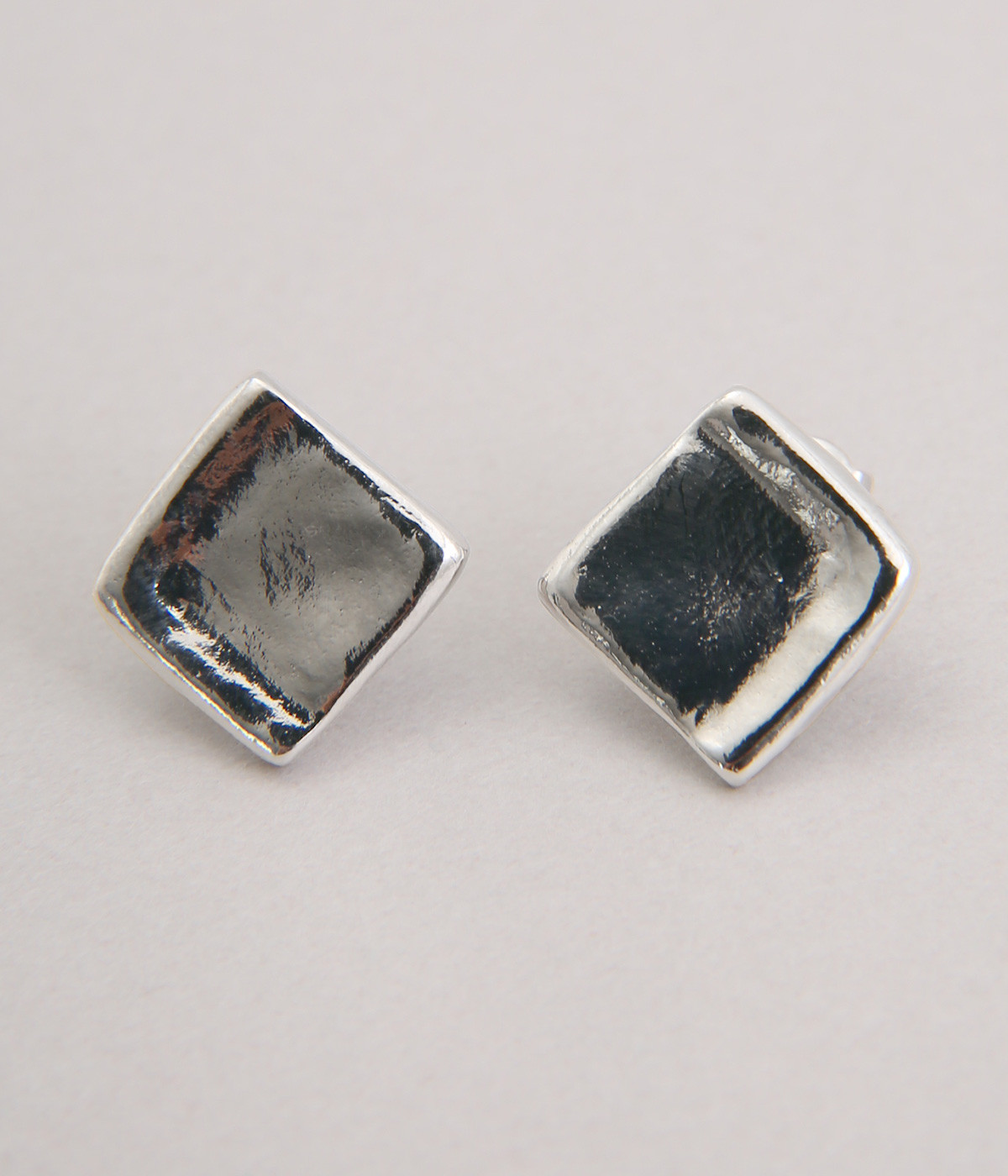 metal square　ピアス(シルバー-ONESIZE)