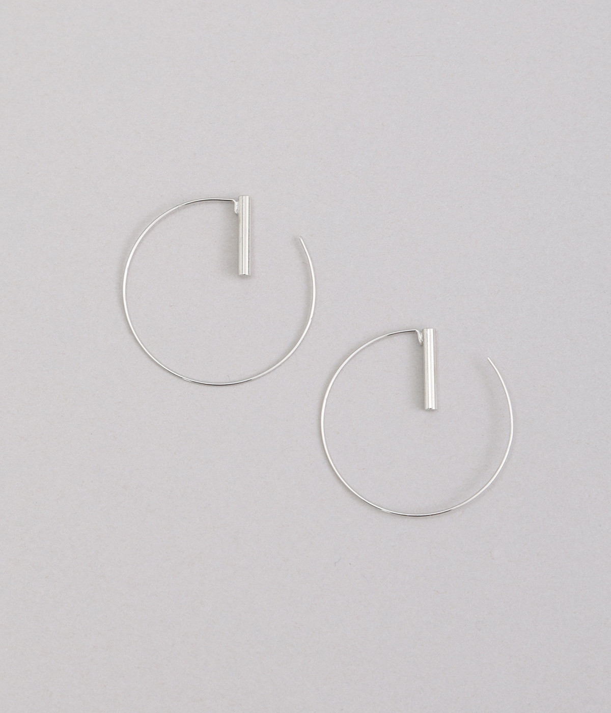 hoop bar　ピアス(シルバー-ONESIZE)
