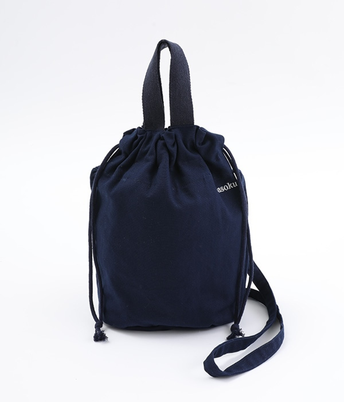 コットンキャンバス　トートバッグ(ネイビー-ONESIZE)