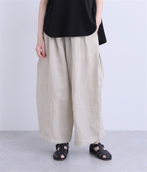 リネンサイドタックパンツ